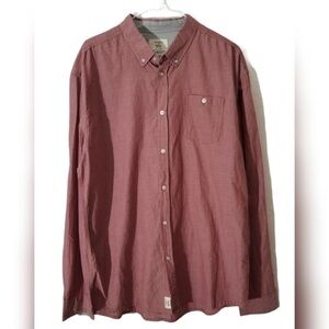 Artistry in Motion New York Red Long Sleeve Casual Button Down Shirt M